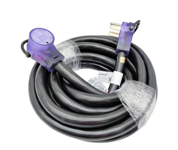 15 ft. STW 6/3+8/1 4-Wire Heavy-Duty RV/EV/Generator 50 Amp 125-Volt/250-Volt 14-50 Extension Cord NEMA 14-50P to 14-50R - 91006554585