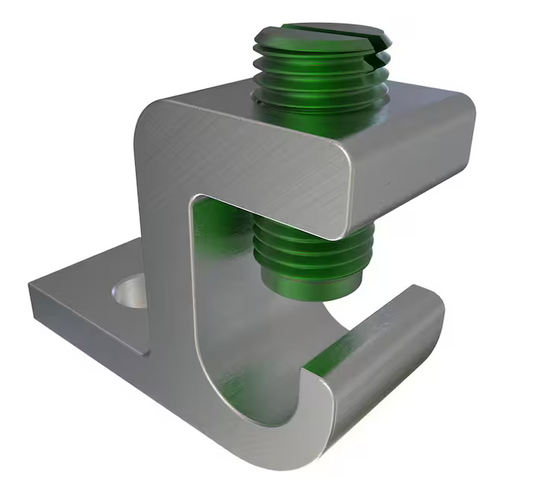 Aluminum Lay-in Ground Lug, Dual Rated, Conductor Range 1/0-14, Tin Plated (4-Pack) - 91006426861