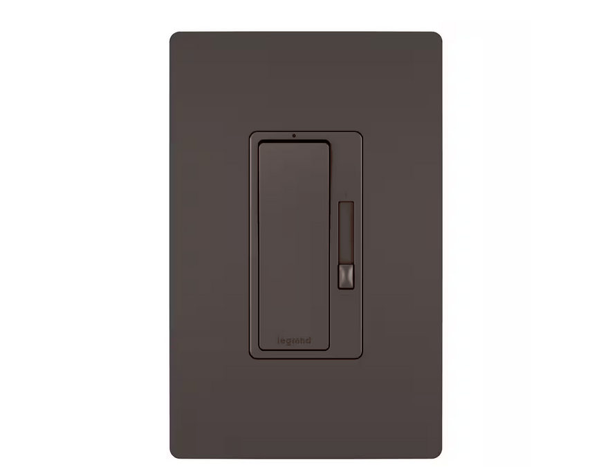 radiant 450-Watt Single Pole/3-Way LED/CFL/Incandescent Decorator Rocker Dimmer with Wall Plate, Dark Bronze - 91006748474