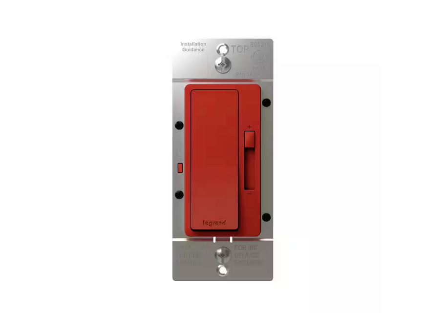 radiant 150-Watt Single-Pole/3-Way LED Advanced Decorator Rocker Dimmer, Red - 91010879819