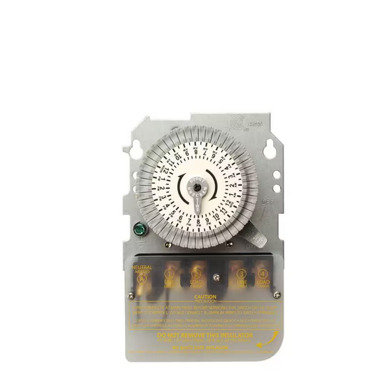 40-Amp 208-277-Volt DPST 24-Hour Mechanical Time Switch Mechanism Replacement for Metal Indoor/Outdoor Enclosure