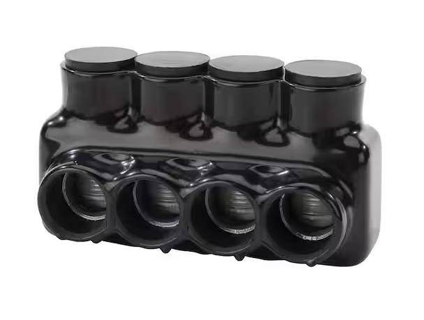 600 MCM - 6 AWG Bagged Insulated Multi-Tap Connector, Black - 91002823823