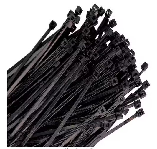 14 in. Black Nylon Wire Tie, 50 lb. Tensile (100-Pack)