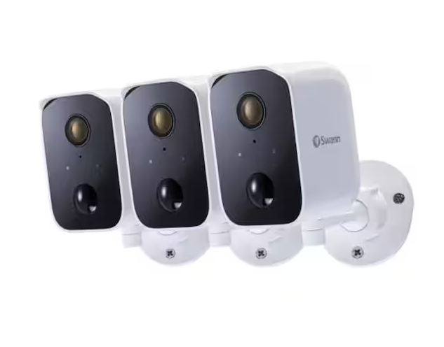 CoreCam Battery Wireless Indoor/Outdoor Security Camera White with True Detect Heat and Motion Detection (3-Pack) - 91008411639