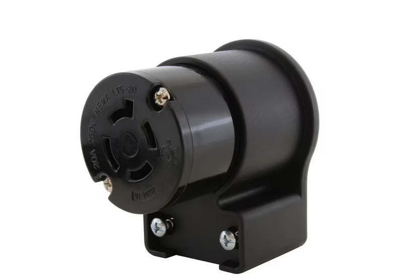 NEMA L15-20R 3-Phase 20 Amp 250-Volt 4-Prong Elbow Locking Female Connector With UL, C-UL Approval - 91010655939