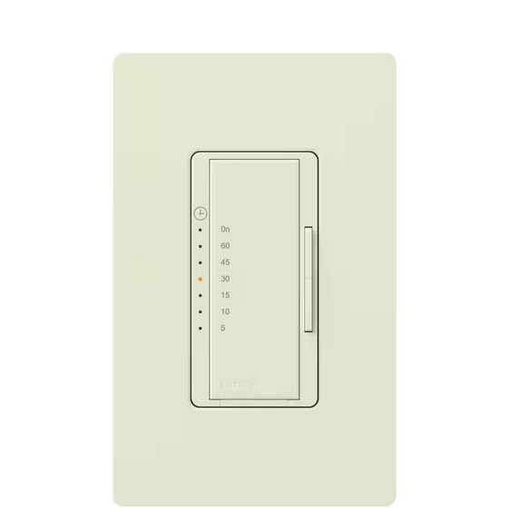 Maestro Countdown Timer Switch for Fans and Lights, 3A Fan/150W LED, Single-Pole/Multi-Location, Biscuit (MA-T51MN-BI)