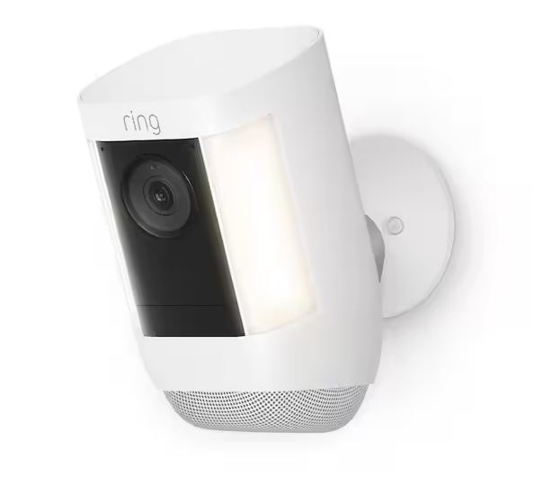 Spotlight Cam Pro, Battery - Smart Security Video Camera with LED Lights, Dual Band Wifi, 3D Motion Detection, White - 91008411988
