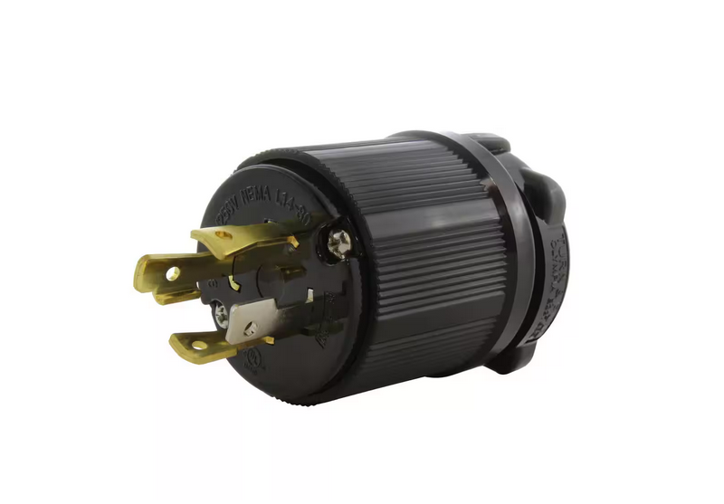 NEMA 30 Amp 125/250-Volt 4-Prong Locking Male Plug With UL C-UL Approval - 91005164537
