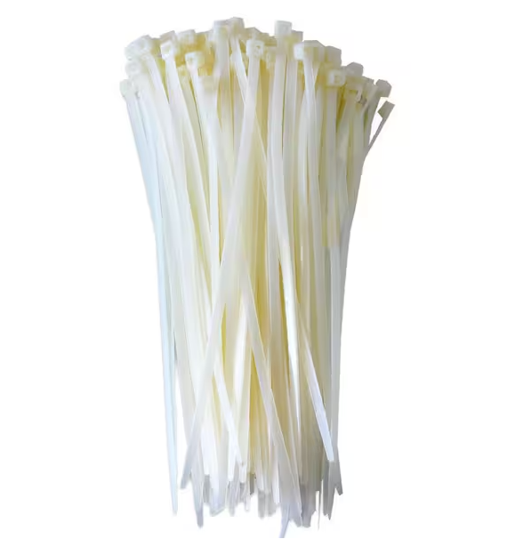 Self-Locking Cable Ties, 8 in., White (100-Pieces) - 91002780303