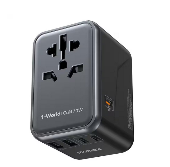 Black Travel Adapter International Power Adapter, 3 USB-C and 2 USB-A, Worldwide Travel Plug Adapter (Type C/A/G/I) - 91012130859