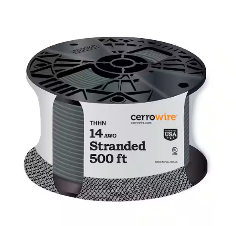 500 ft. 14 Gauge Gray Stranded Copper THHN Wire - 9222387