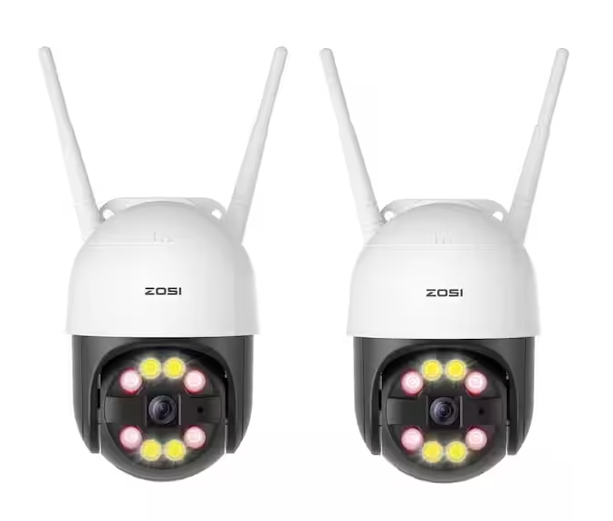 Smart 3MP 2K Outdoor Security Camera, 365-Degree Pan/Tilt Wireless Surveillance Camera, Human Detection, 2-Way Audio - 91009056324