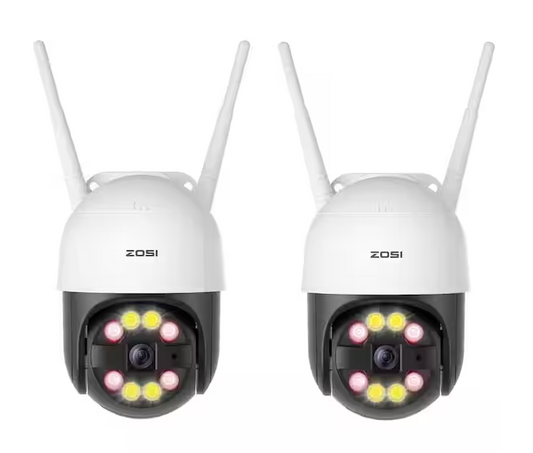 Smart 3MP 2K Outdoor Security Camera, 365-Degree Pan/Tilt Wireless Surveillance Camera, Human Detection, 2-Way Audio - 91009056324