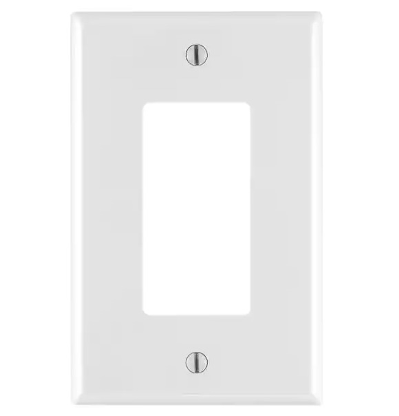 Decora 1-Gang Midway Nylon Wall Plate - White - 9162677