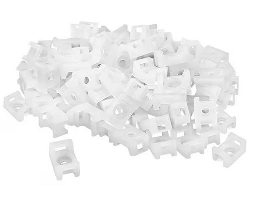 Cable Tie Mounts, (100-Pieces), White - 91002780294