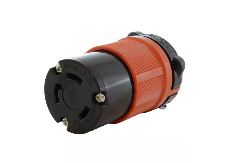 NEMA L6-30R 30A 250-Volt 3-Prong Locking Female Connector with UL, C-UL Approval - 91008523572