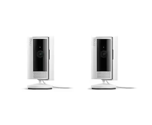 Indoor Cam (2nd Gen) - Plug-In Smart Security Wifi Video Camera, with Privacy Cover, Night Vision, White (2-Pack) - 91009536130