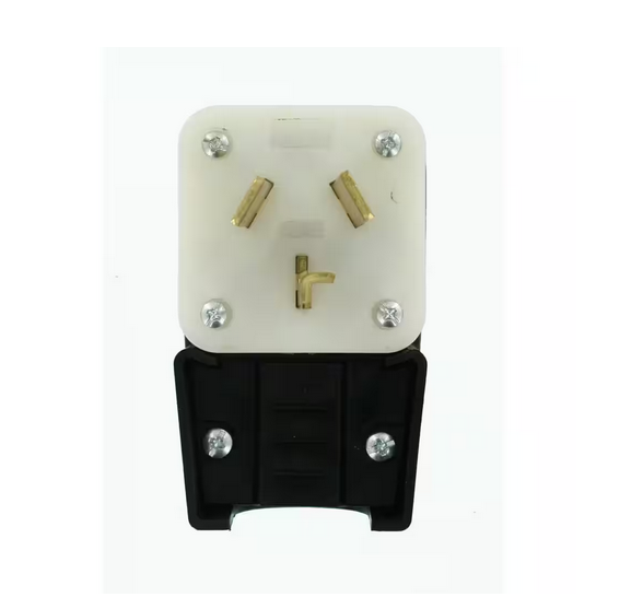 30 Amp 125-Volt/250-Volt Straight Blade Range Plug, Black - 91002198603