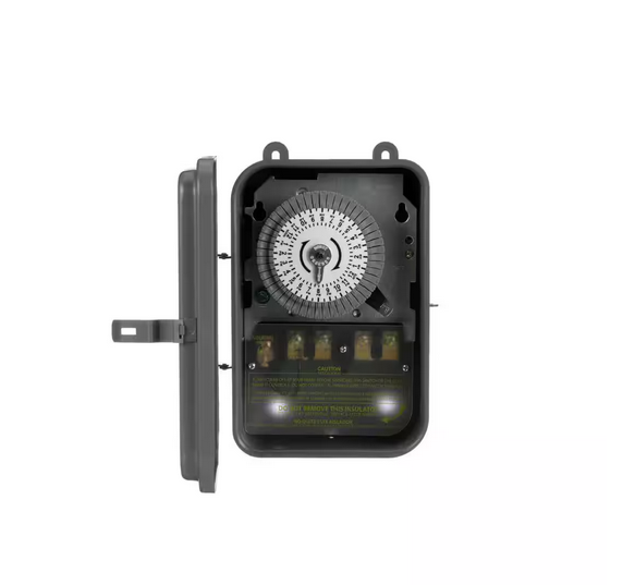 40-Amp 208-277-Volt DPST 24-Hour Mechanical Time Switch with Metal Outdoor Enclosure