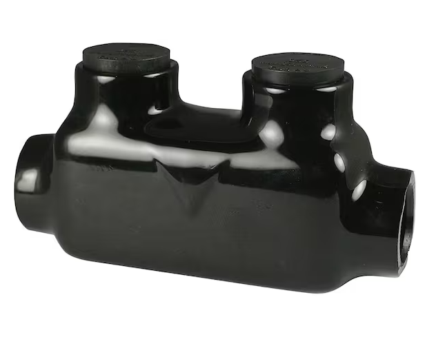 250 MCM - 6 AWG Inline Splice Multi Tap Connector Insulated, Black - 91003915688