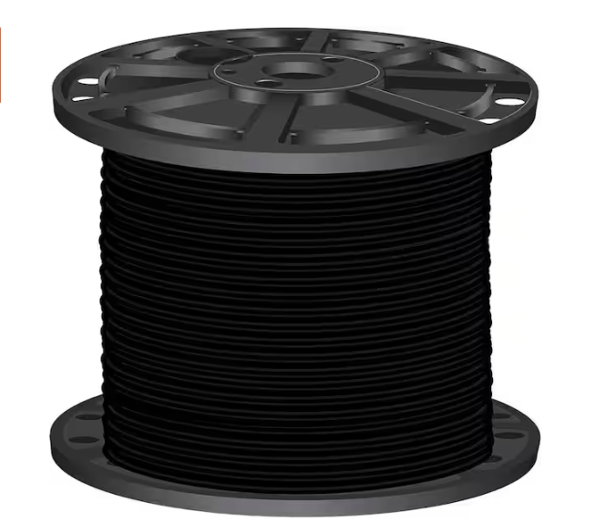 2,500 ft. 4 Black Stranded CU SIMpull THHN Wire