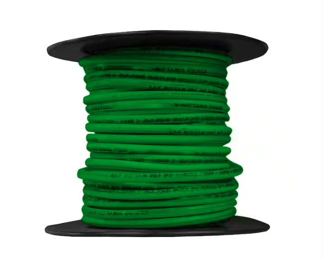 25 ft. 14 Gauge Green Solid THHN Wire - 91002352594