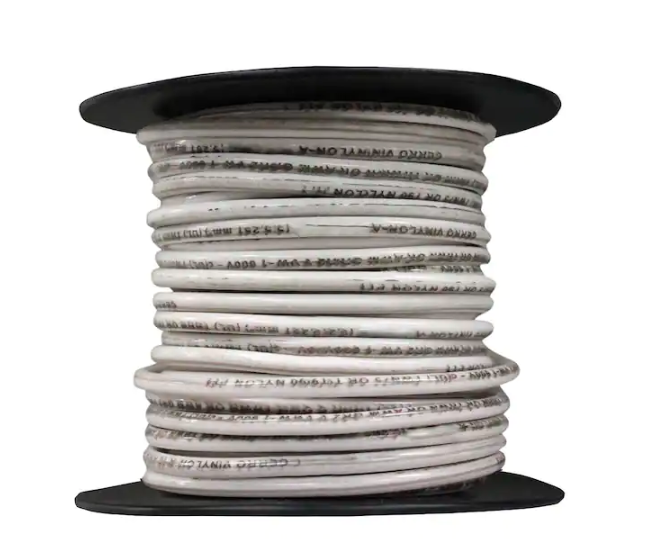 100 ft. 14 Gauge White Solid Copper THHN Wire - 9713684
