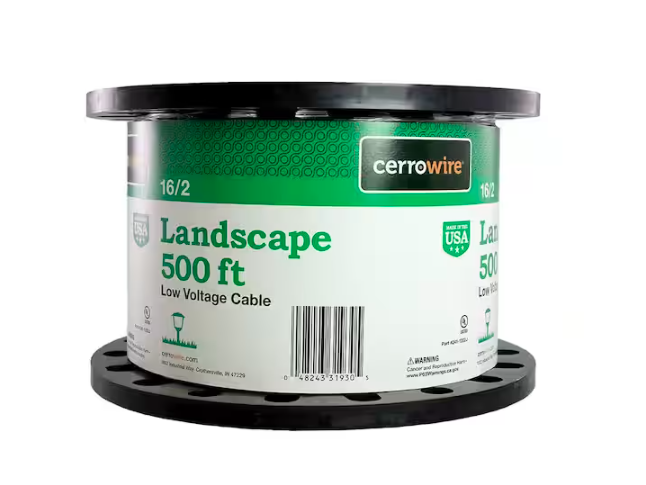 500 ft. 16/2 Black Stranded Low-Voltage Landscape Lighting Wire - 9622974