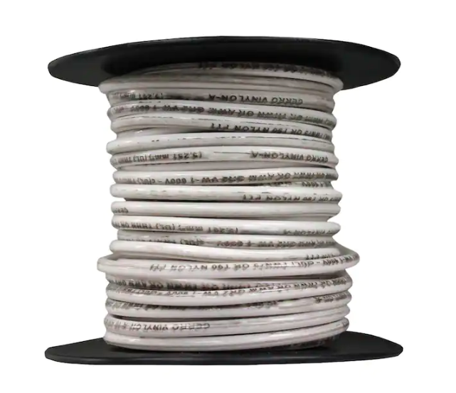 25 ft. 10 Gauge White Stranded Copper THHN Wire - 9201949