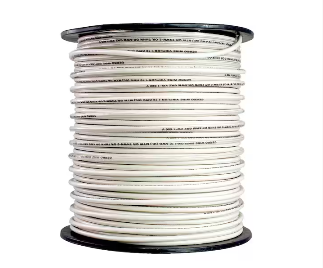 500 ft. 10 Gauge White Stranded Copper THHN Wire - 9320366