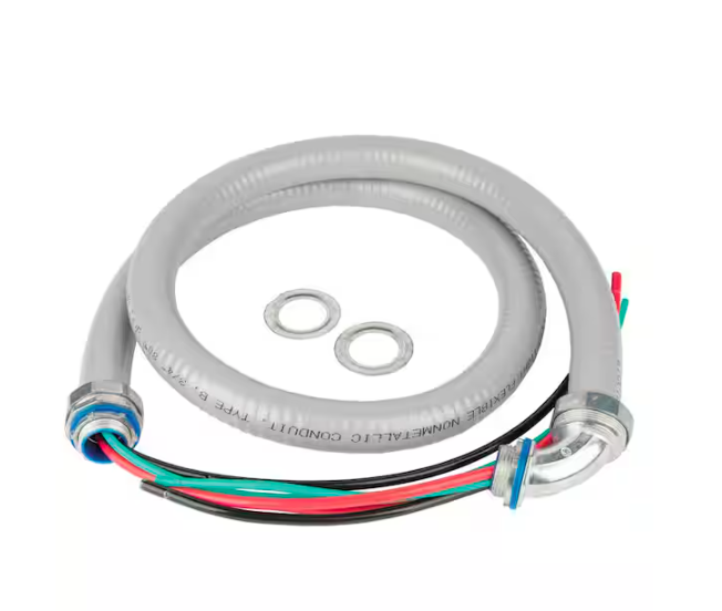3/4 in. x 4 ft. 8/2 and 10/1 Flexible PVC Conduit A/C Whip Cable - 91007052552