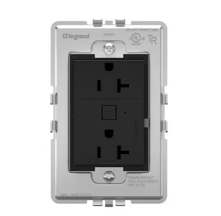 adorne with Netatmo 20 Amp Smart Duplex Outlet, Graphite - 91007018887