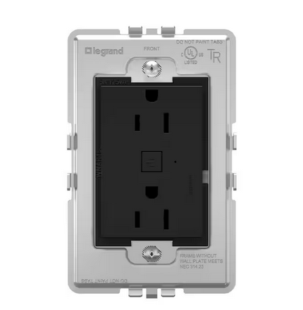 adorne with Netatmo 15 Amp Smart Duplex Outlet, Graphite - 91007019040