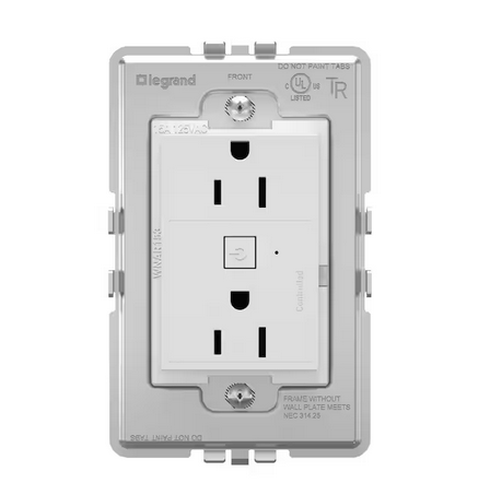 adorne with Netatmo 15 Amp Smart Duplex Outlet, White - 91007019038