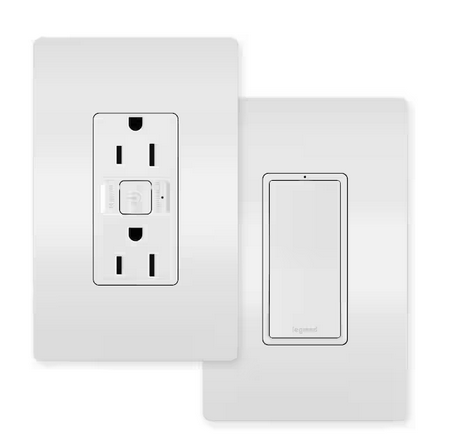 radiant with Netatmo Easy Switched Duplex Outlet Kit, White - 91010376192