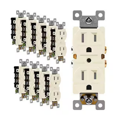 adorne 20 Amp Tamper-Resistant Duplex Outlet with Ultra-Fast 6A PLUS 30W Power Delivery USB Type-C/C, Magnesium - 91007628190