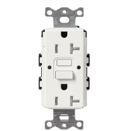 Claro 20-Amp Tamper Resistant Duplex Receptacle, Architectural White (SCR-20-GFST-RW) - 91009578040