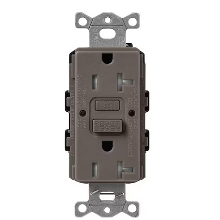 Claro 20-Amp Tamper Resistant Duplex Receptacle, Truffle (SCR-20-GFST-TF) - 91009577762