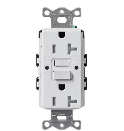 Claro 20-Amp Tamper Resistant Duplex Receptacle, Mist (SCR-20-GFST-MI) - 91009579684
