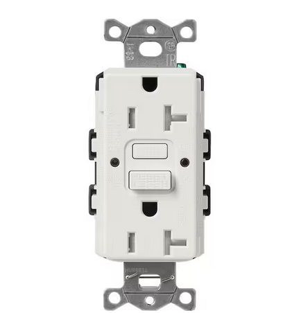 Claro 20-Amp Tamper Resistant Duplex Receptacle, Lunar Gray (SCR-20-GFST-LG) - 91009579680