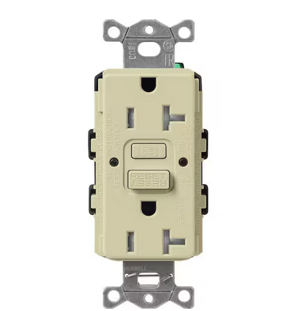 Claro 20-Amp Tamper Resistant Duplex Receptacle, Sage (SCR-20-GFST-SA) - 91009577328