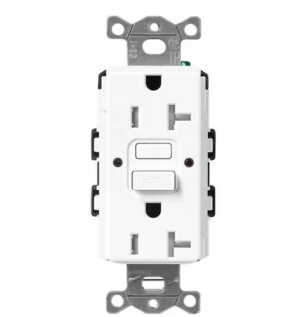 Claro 15-Amp Tamper Resistant Duplex Receptacle, Brilliant White (SCR-20-GFST-BW) - 91009542717