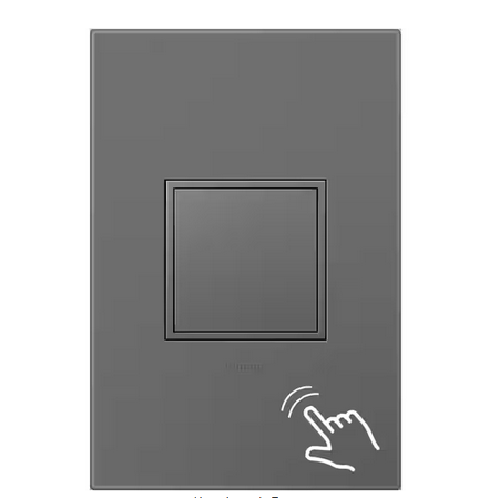 adorne 15 Amp 125-Volt Tamper Resistant 1-Gang Pop-Out Outlet with Wall Plate, Magnesium - 91004632639