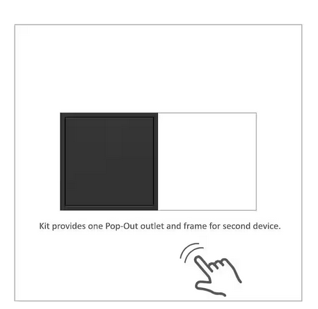 adorne 15 Amp 125-Volt Tamper Resistant 2-Gang Pop-Out Triplex Outlet Kit, Graphite - 91004632641