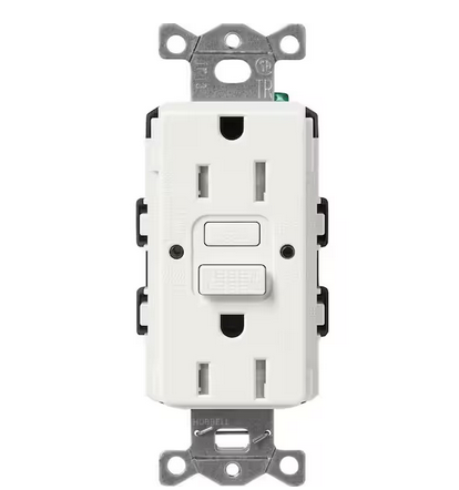 Claro 15-Amp Tamper Resistant Duplex Receptacle, Architectural White (SCR-15-GFST-RW) - 91009502187