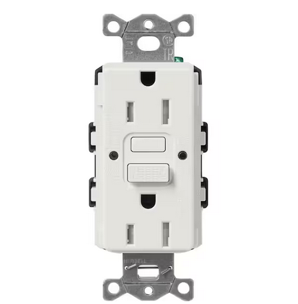 Claro 15-Amp Tamper Resistant Duplex Receptacle, Lunar Gray (SCR-15-GFST-LG) - 91009501569
