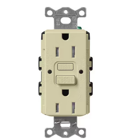 Claro 15-Amp Tamper Resistant Duplex Receptacle, Sage (SCR-15-GFST-SA) - 91009500917