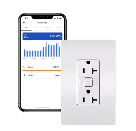 radiant with Netatmo 20 Amp Decorator Duplex Smart Outlet, White - 91006772890