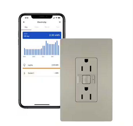 radiant with Netatmo 15 Amp Decorator Duplex Smart Outlet, Nickel - 91006772889