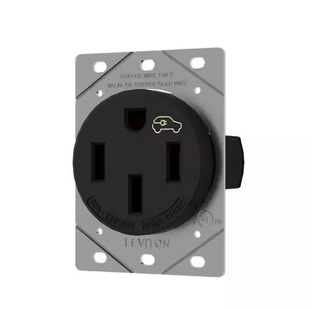 50 Amp EV Charging Receptacle/Outlet, Heavy-Duty - 91011131396